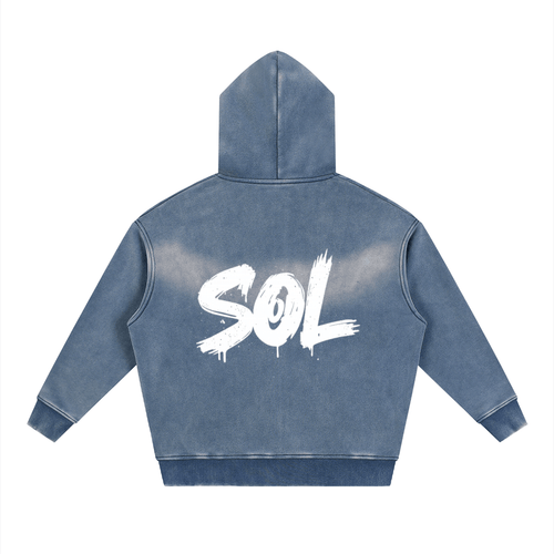 SOL Sunfade Two-Way Zip Hoodie - Haze Blue