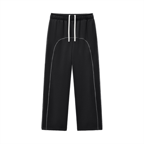 SOL Contrast-Stitched Fleece Sweatpants — front view