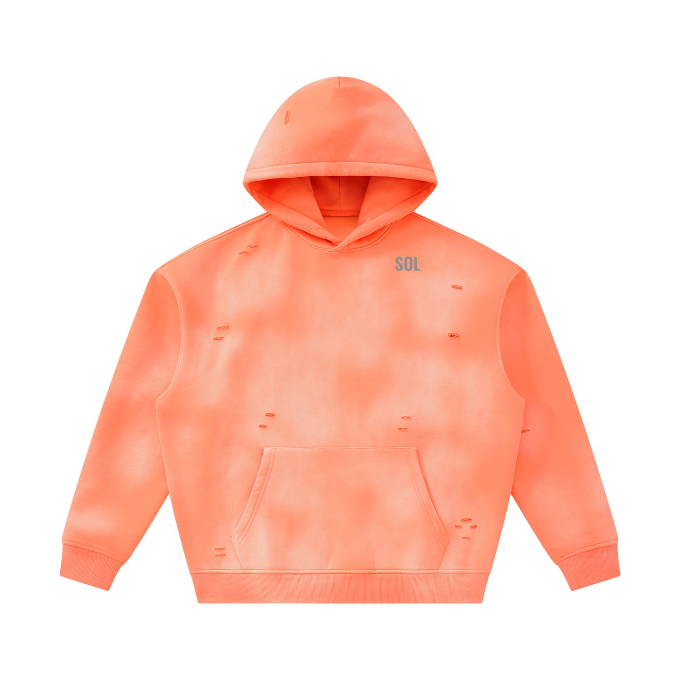 SOL Unisex Sunfade Frayed Fleece Hoodie — view 6