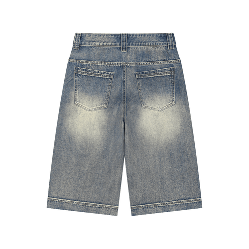 SOL Vintage Wash Baggy Denim Shorts — view 3