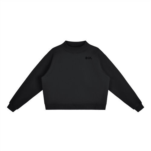 SOL Essential Fleece Mock-Neck Crew Sweatshirt — view 2