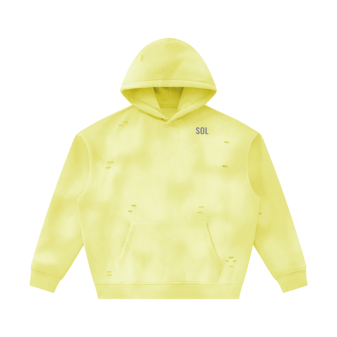 SOL Unisex Sunfade Frayed Fleece Hoodie — view 4