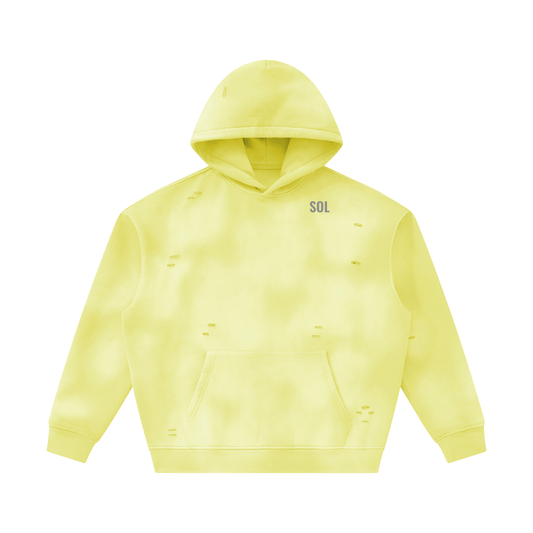 SOL Unisex Sunfade Frayed Fleece Hoodie — view 4