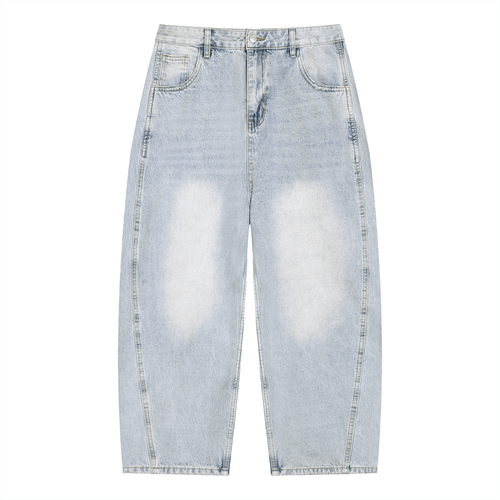 SOL Men's Vintage Wash Sunfade Barrel Leg Jeans — view 2