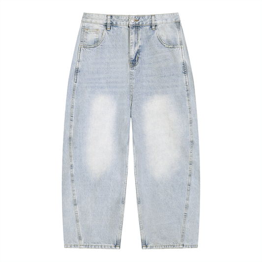 SOL Men's Vintage Wash Sunfade Barrel Leg Jeans — view 2