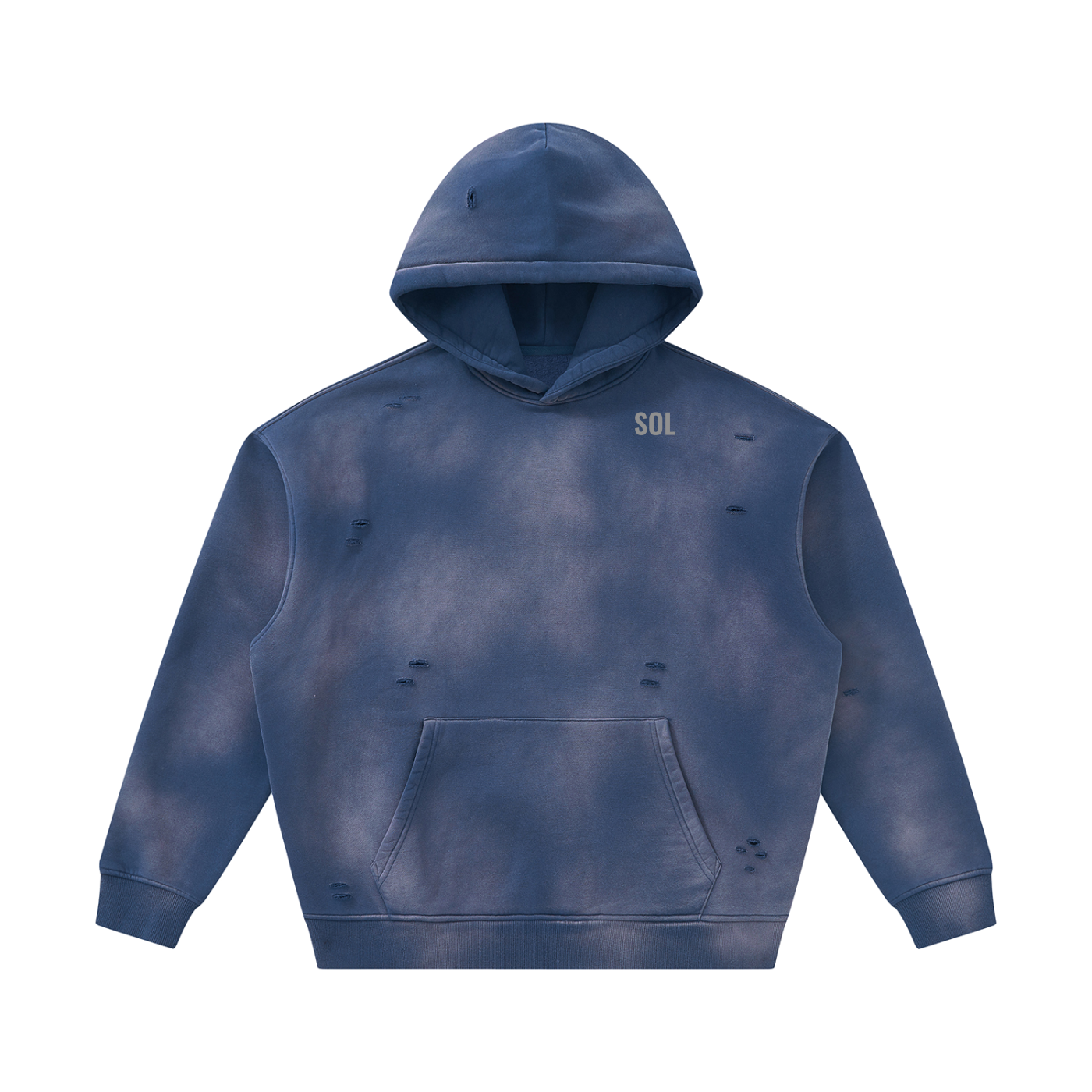 SOL Unisex Sunfade Frayed Fleece Hoodie — view 12