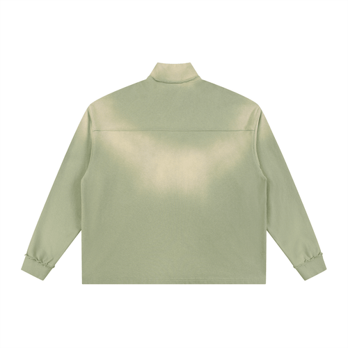 SOL Sun Fade Raw Edge Quarter-Zip Sweatshirt — view 3