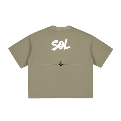 SOL Relic Boxy Tee — vintage wash boxy tee, view 7