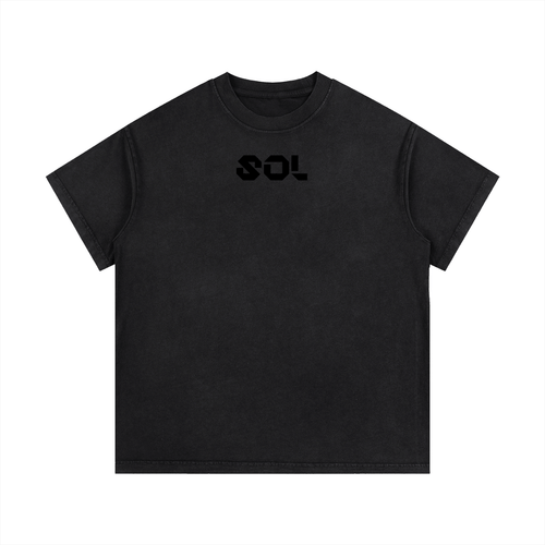SOL Vintage Wash Cotton T-Shirt — faded unisex streetwear tee