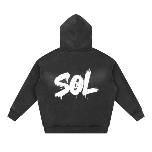 SOL Sunfade Two-Way Zip Hoodie - Black