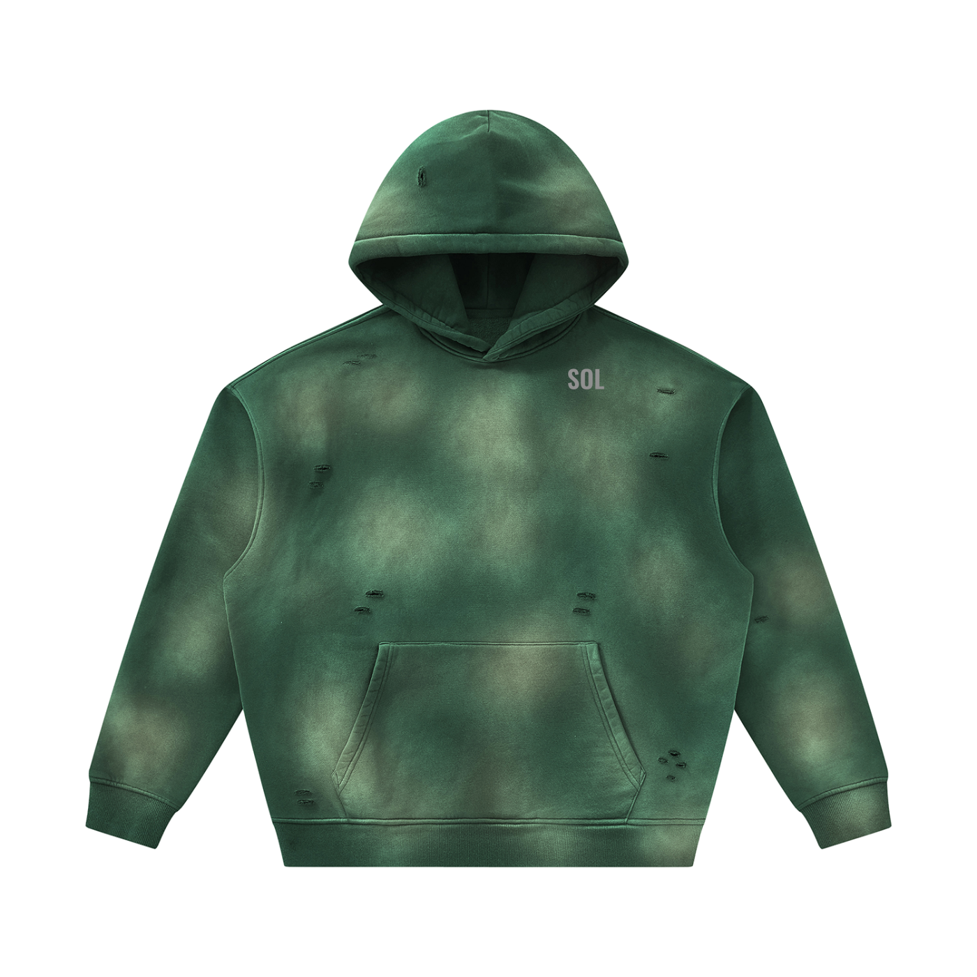 SOL Unisex Sunfade Frayed Fleece Hoodie — view 8