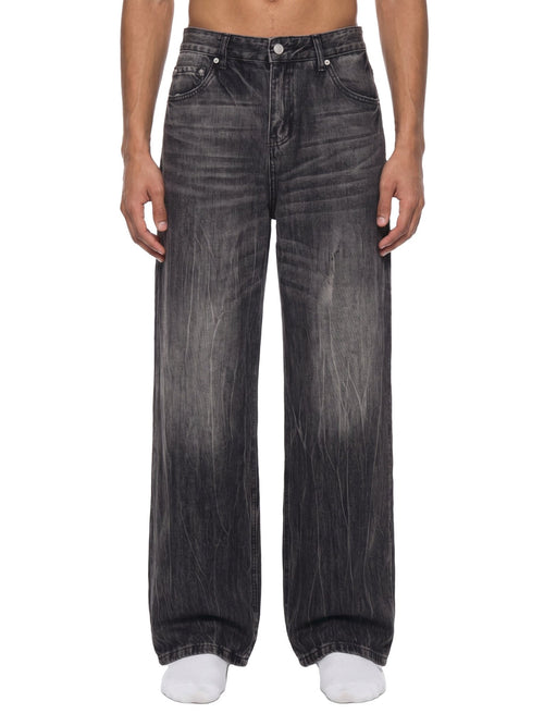 SOL Men's Vintage Wash Wide Leg Jeans — view 4