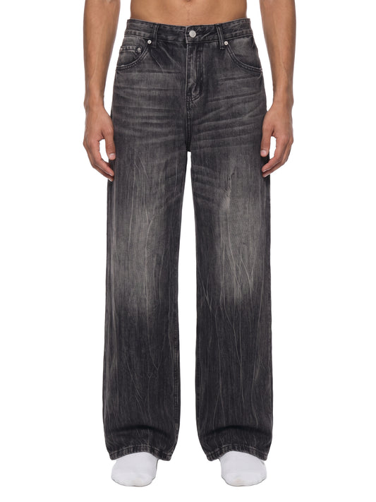 SOL Men's Vintage Wash Wide Leg Jeans — view 4