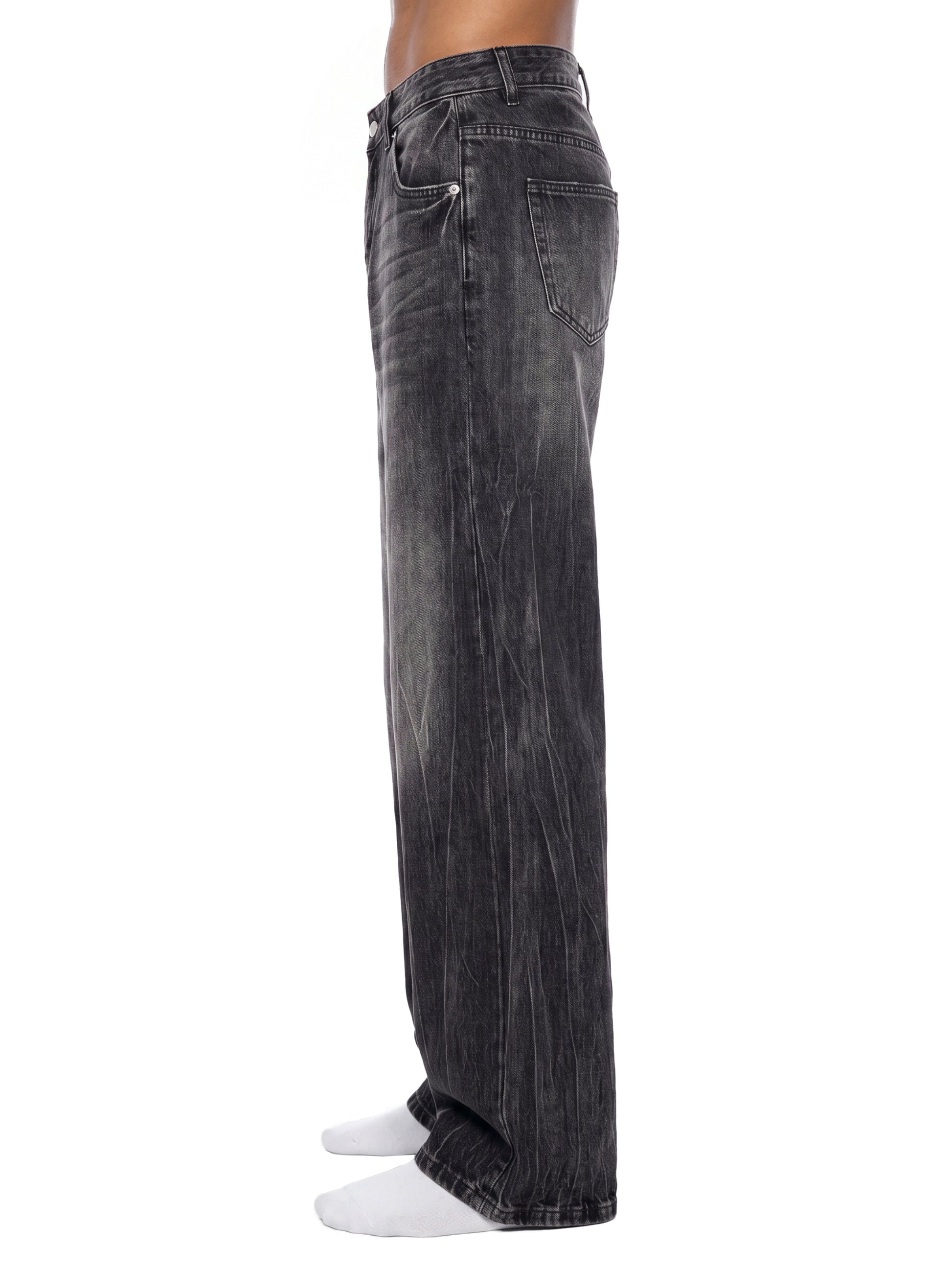 SOL Men's Vintage Wash Wide Leg Jeans — view 5