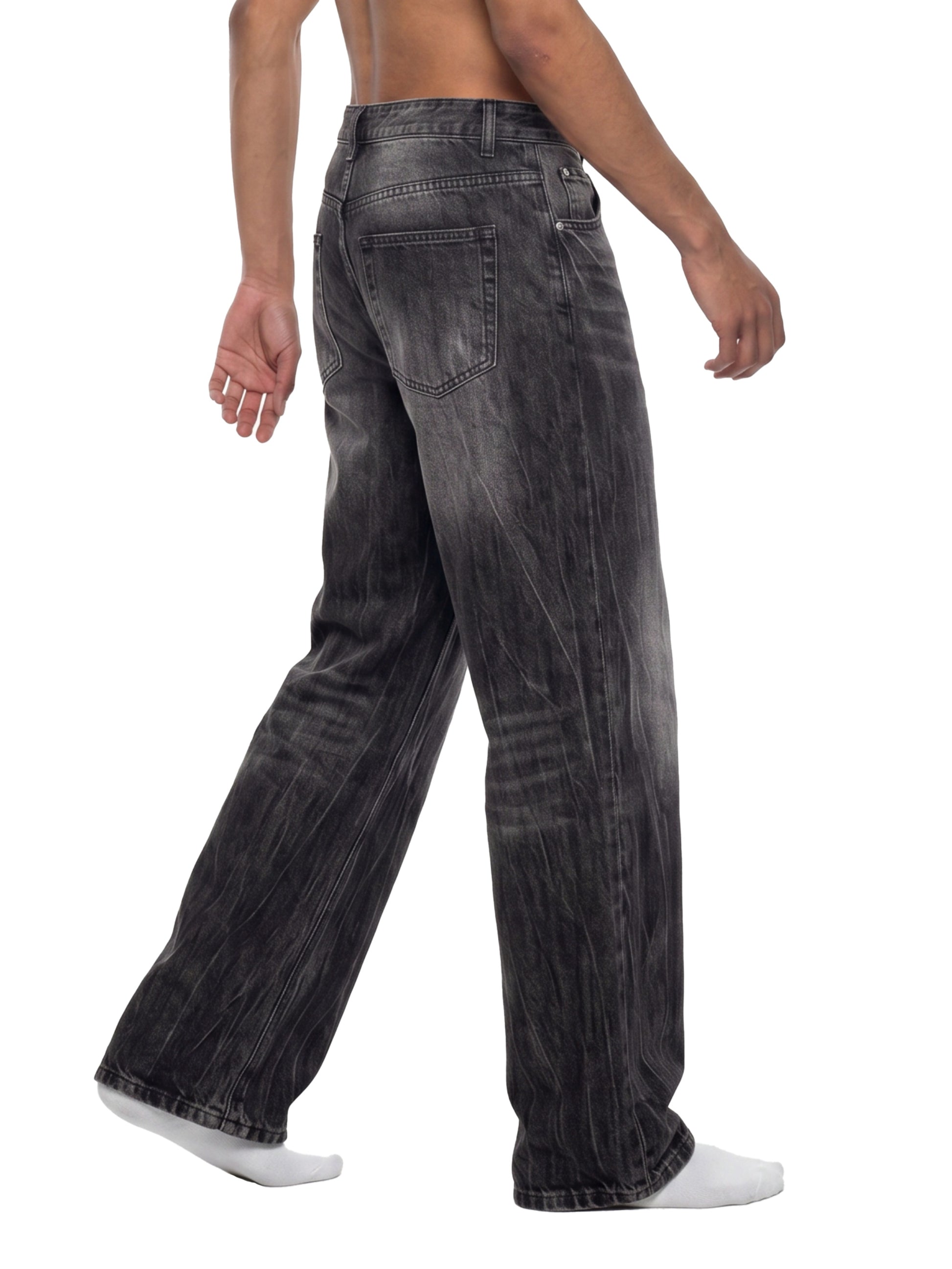 SOL Men's Vintage Wash Wide Leg Jeans — view 7