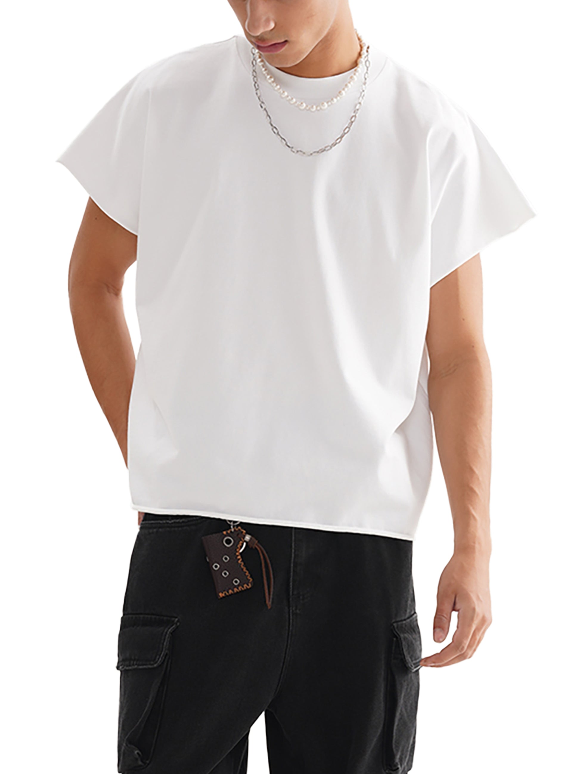SOL Raw Edge Cotton Tank Top — frayed pure cotton tank