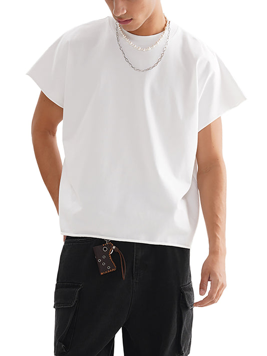 SOL Raw Edge Cotton Tank Top — frayed pure cotton tank