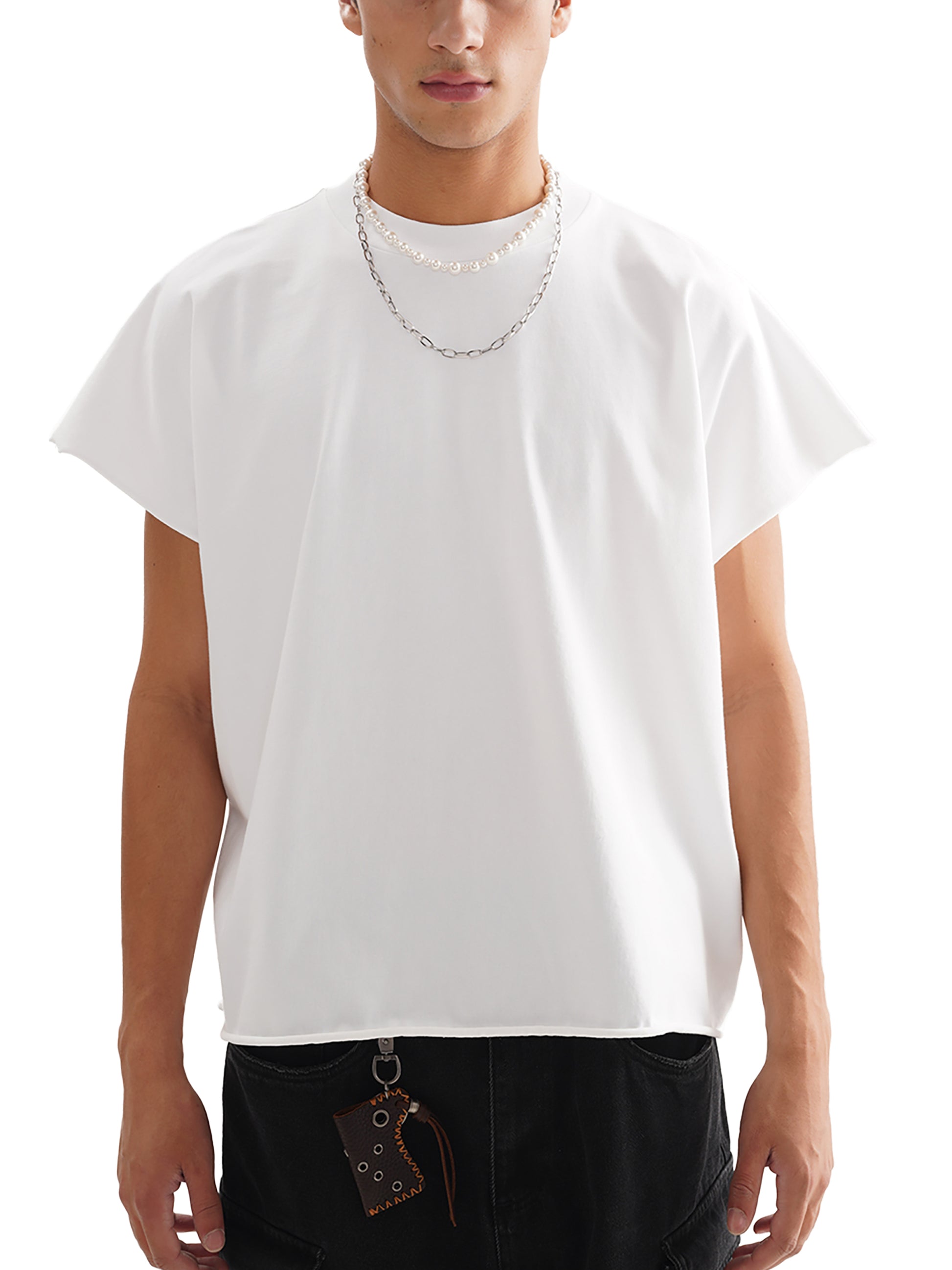 SOL Raw Edge Cotton Tank Top — view 8