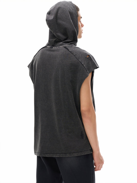 SOL Snow Washed Boxy Hooded Tank Top — view 4