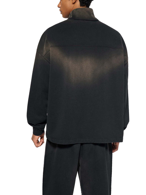 SOL Sun Fade Raw Edge Quarter-Zip Sweatshirt — view 11