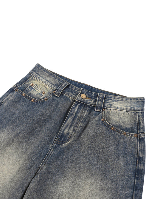 SOL Vintage Wash Baggy Denim Shorts — view 10