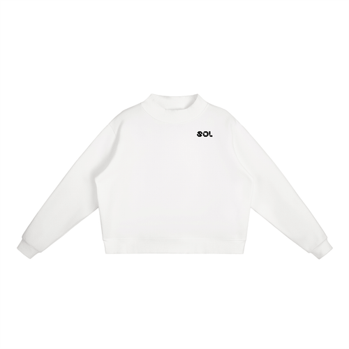 SOL Essential Fleece Mock-Neck Crew Sweatshirt — view 4