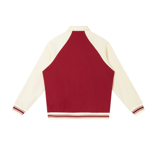 SOL Contrast Raglan Sleeve Baseball Jacket — alternate view