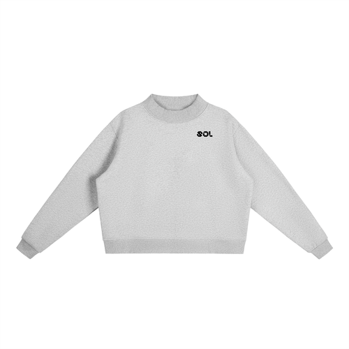 SOL Essential Fleece Mock-Neck Crew Sweatshirt — view 6