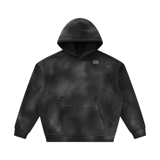 SOL Unisex Sunfade Frayed Fleece Hoodie — view 2