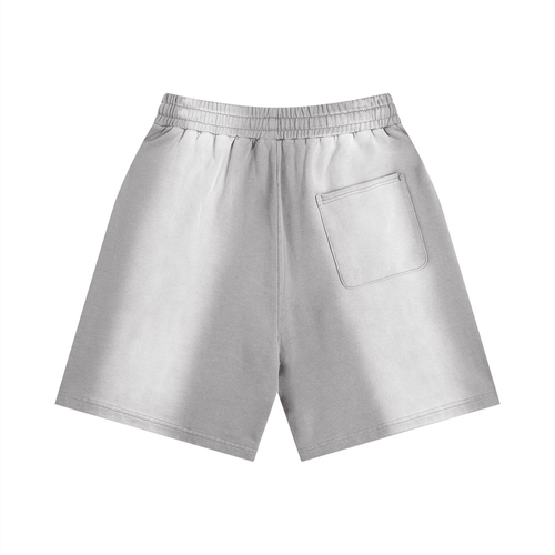 SOL Sun Fade Distressed Shorts — loose cropped fit on model