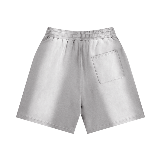 SOL Sun Fade Distressed Shorts — loose cropped fit on model