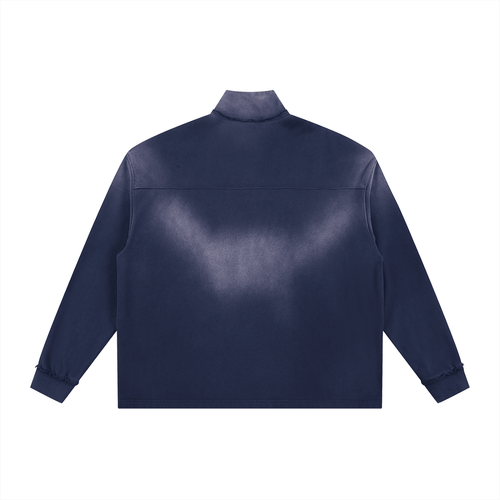 SOL Sun Fade Raw Edge Quarter-Zip Sweatshirt — view 5