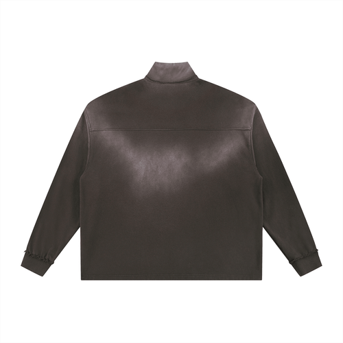SOL Sun Fade Raw Edge Quarter-Zip Sweatshirt — view 7