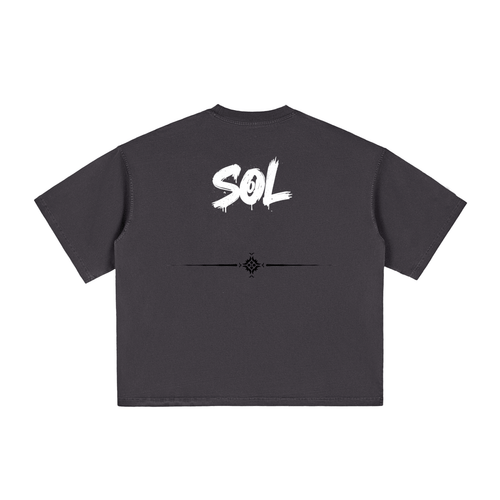 SOL Relic Boxy Tee — vintage wash boxy tee, view 3