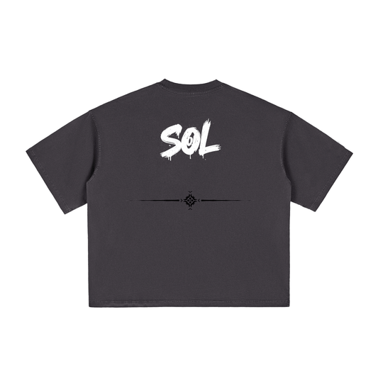 SOL Relic Boxy Tee — vintage wash boxy tee, view 3