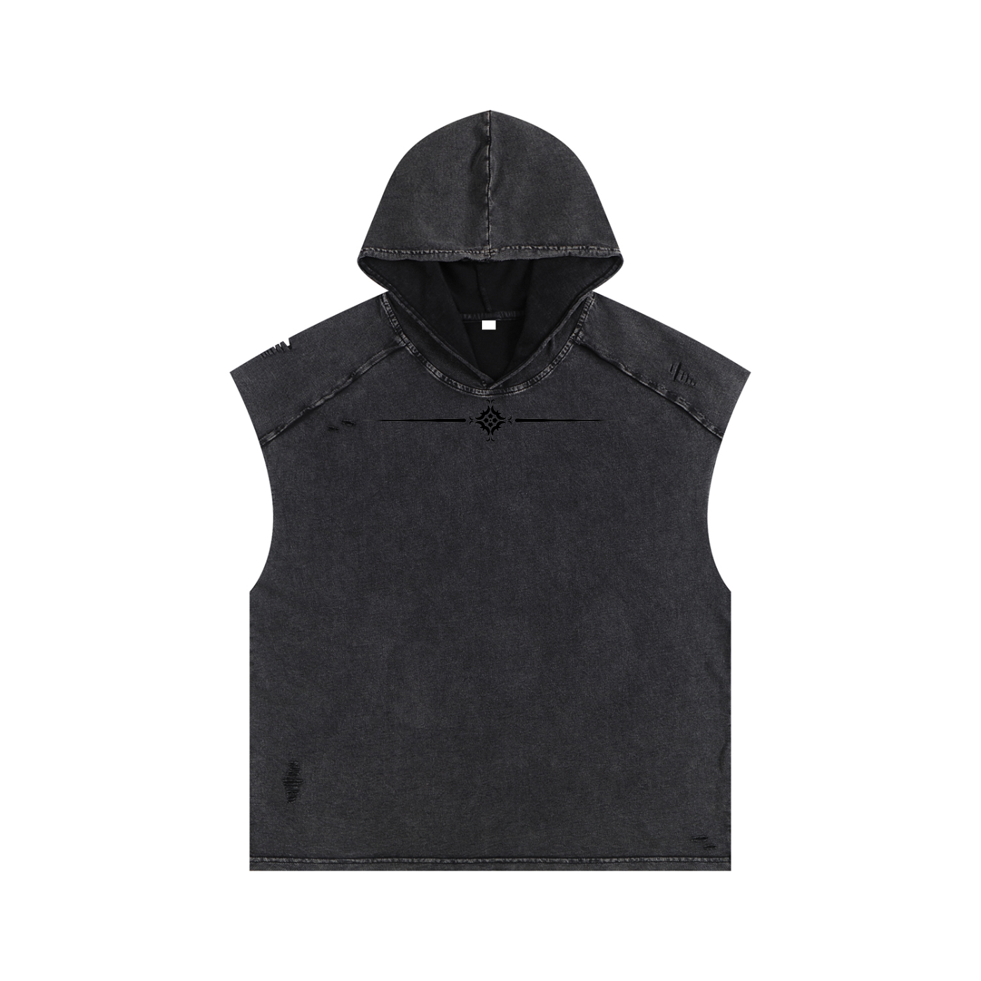 SOL Snow Washed Boxy Hooded Tank Top — view 2