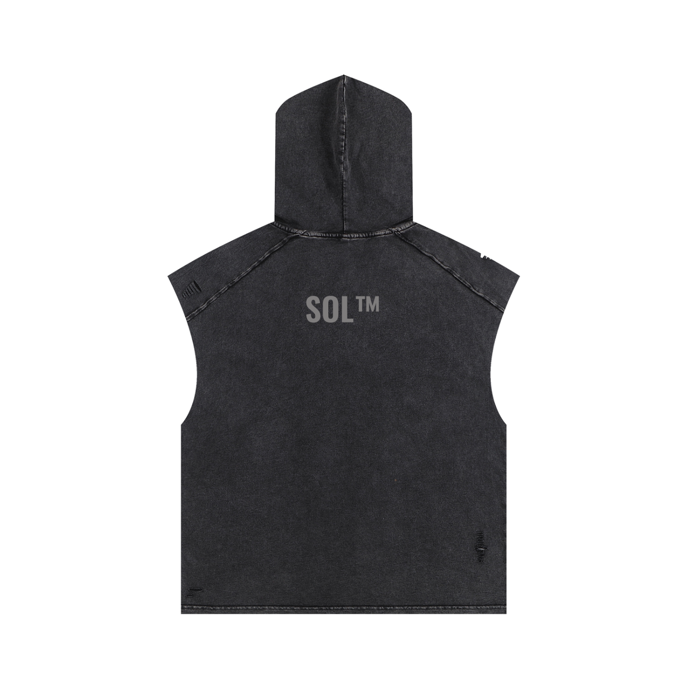 SOL Snow Washed Boxy Hooded Tank Top — view 3