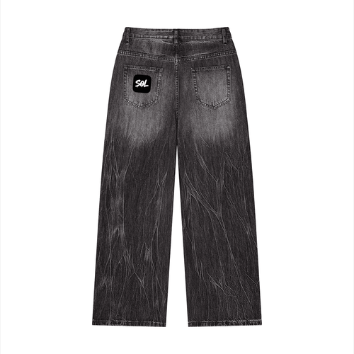 SOL Men's Vintage Wash Wide Leg Jeans — view 3