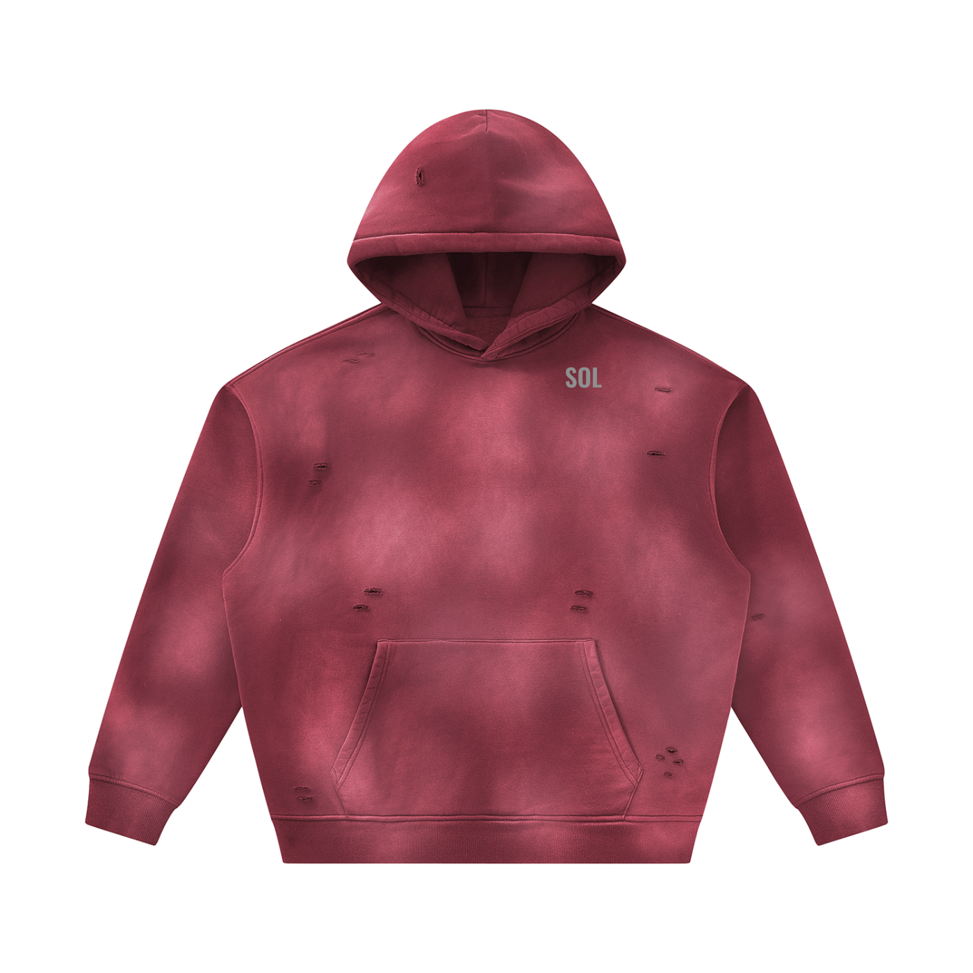 SOL Unisex Sunfade Frayed Fleece Hoodie — view 10