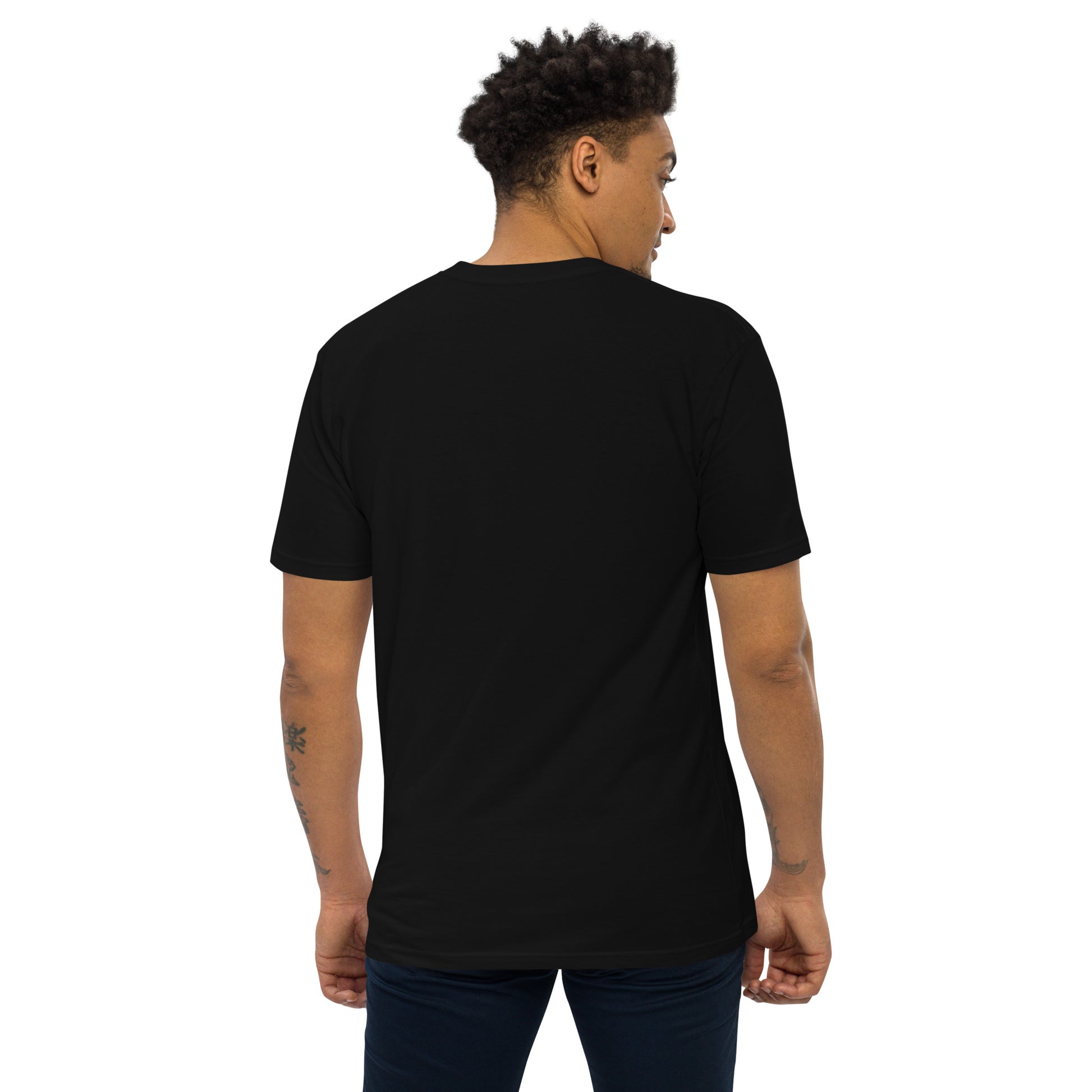 SOL Men's Premium Heavyweight Tee in Black — back view