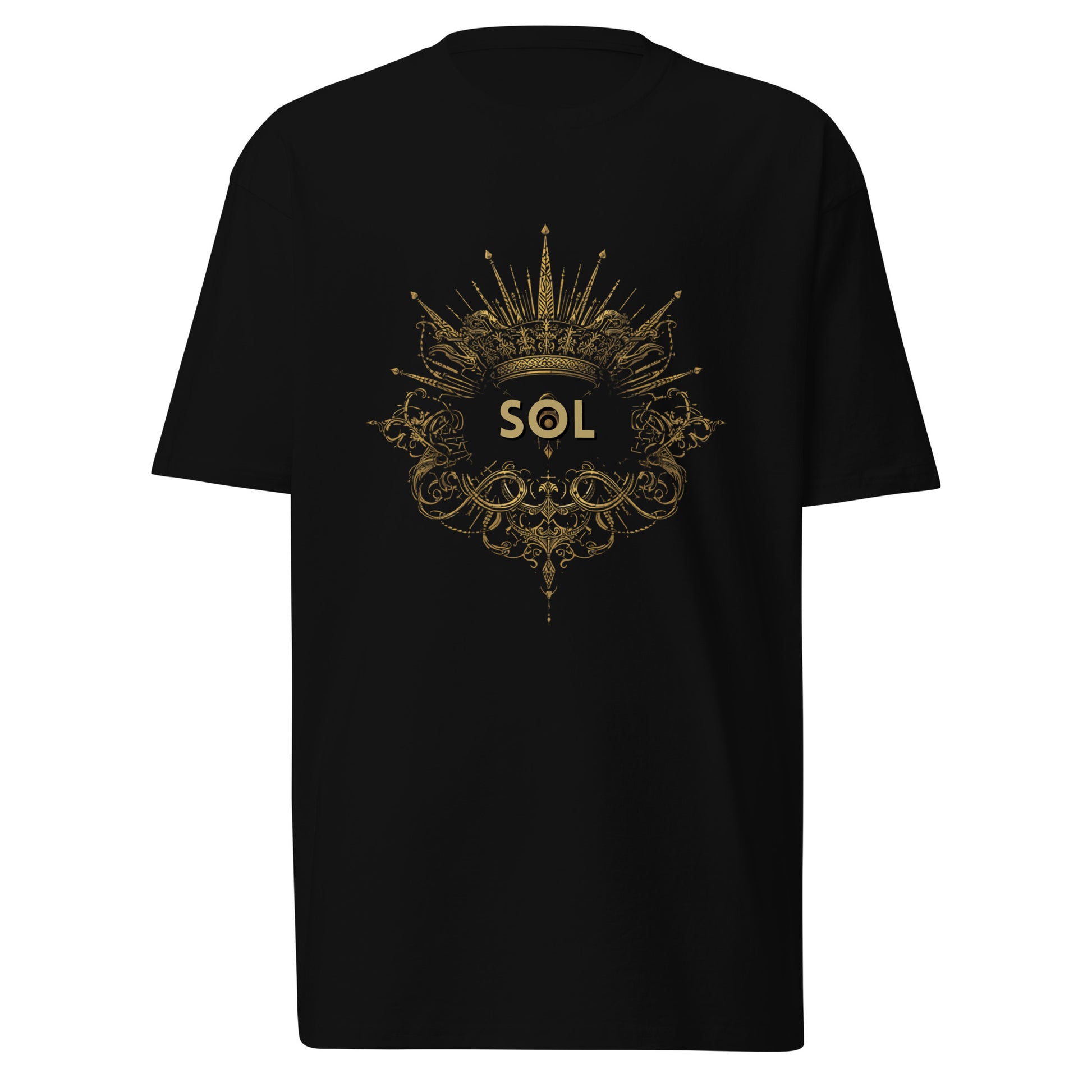 SOL Men's Premium Heavyweight Tee in Black — front view