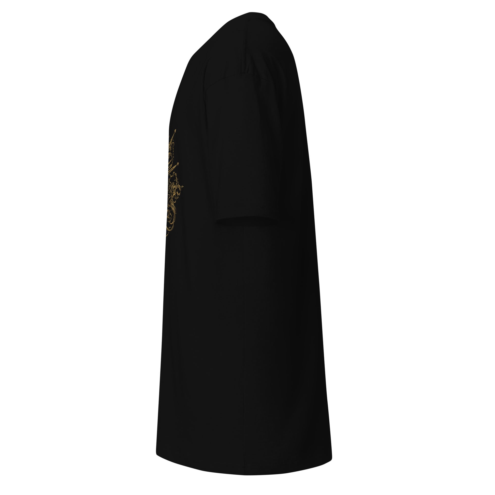 SOL Men's Premium Heavyweight Tee in Black — left side view