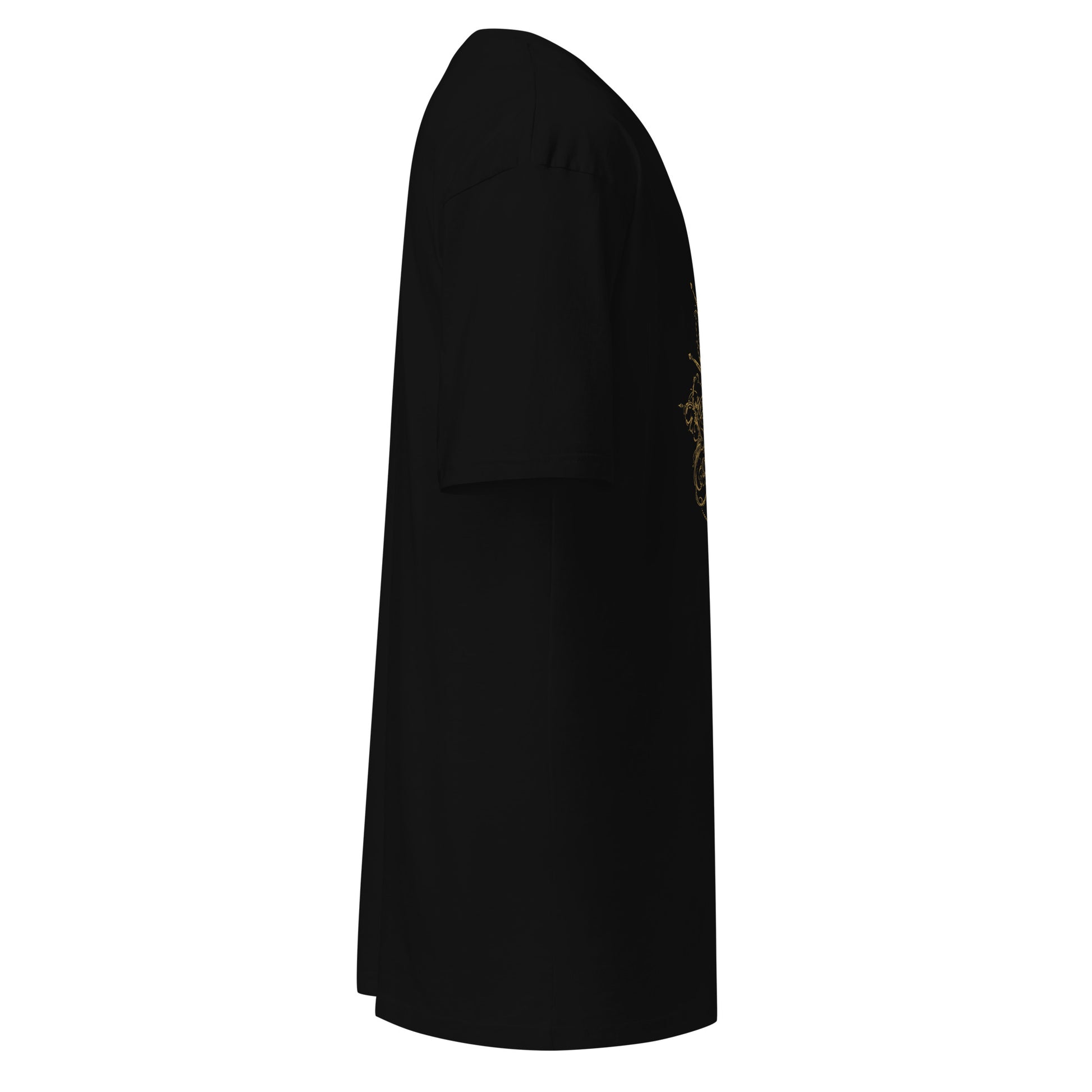 SOL Men's Premium Heavyweight Tee in Black — right side view