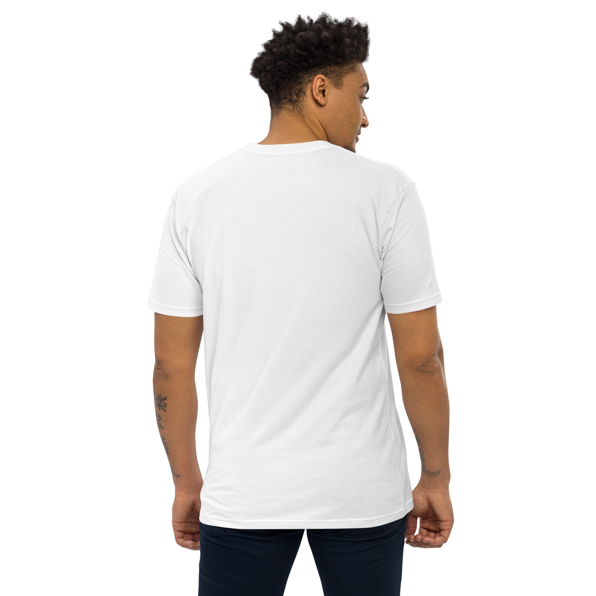 SOL Men's Premium Heavyweight Tee in White — back view