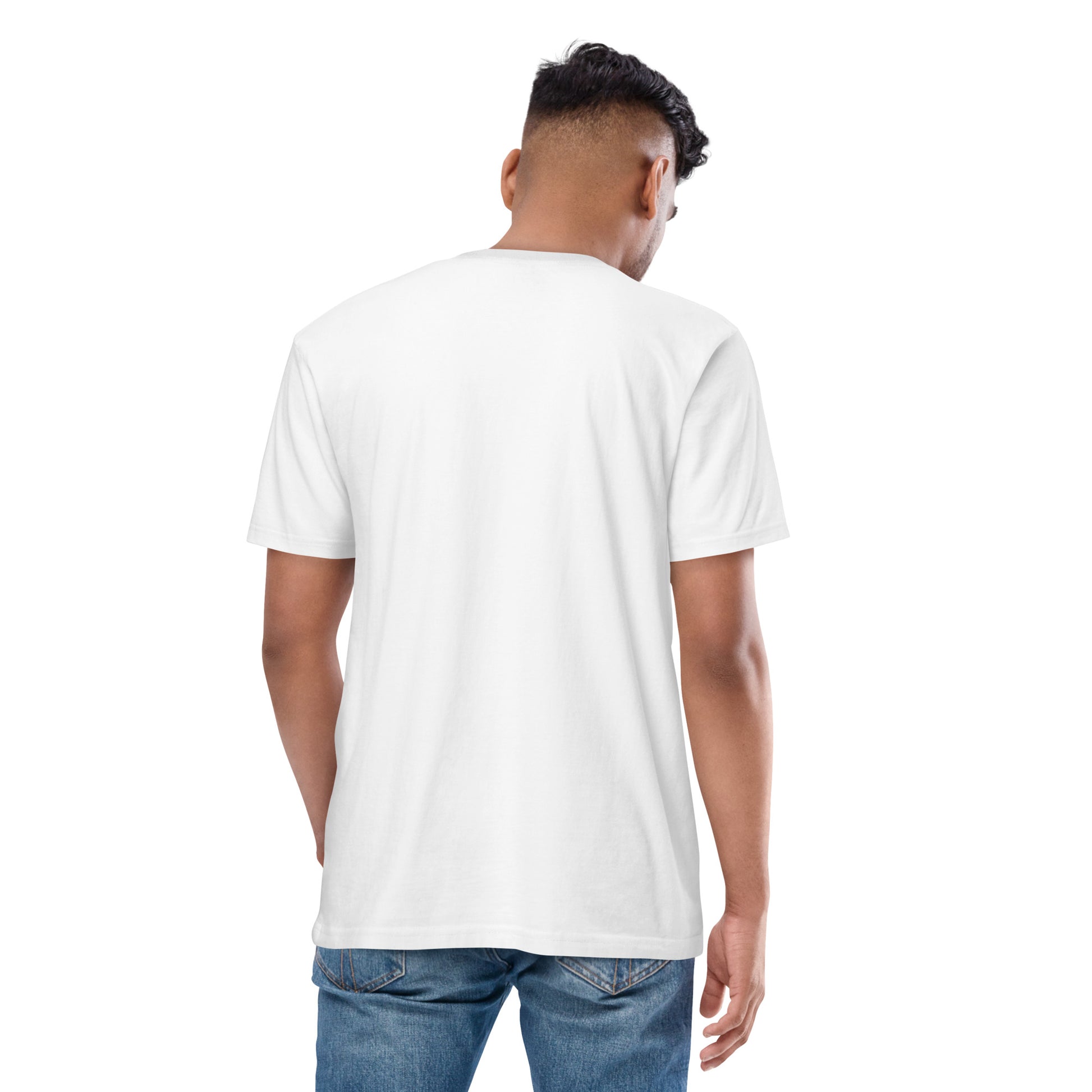 SOL Men's Premium Heavyweight Tee in White — back view