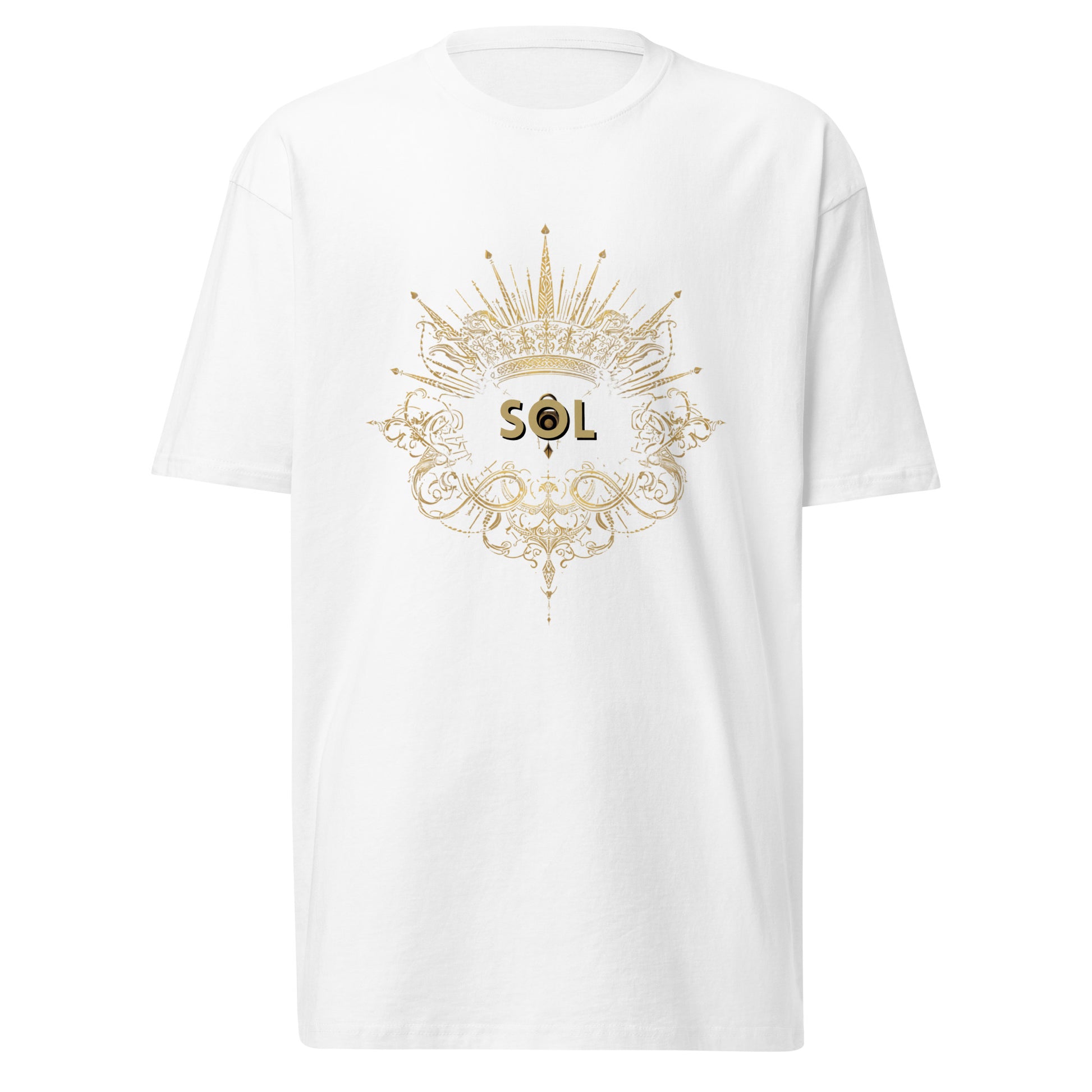 SOL Men's Premium Heavyweight Tee in White — front view