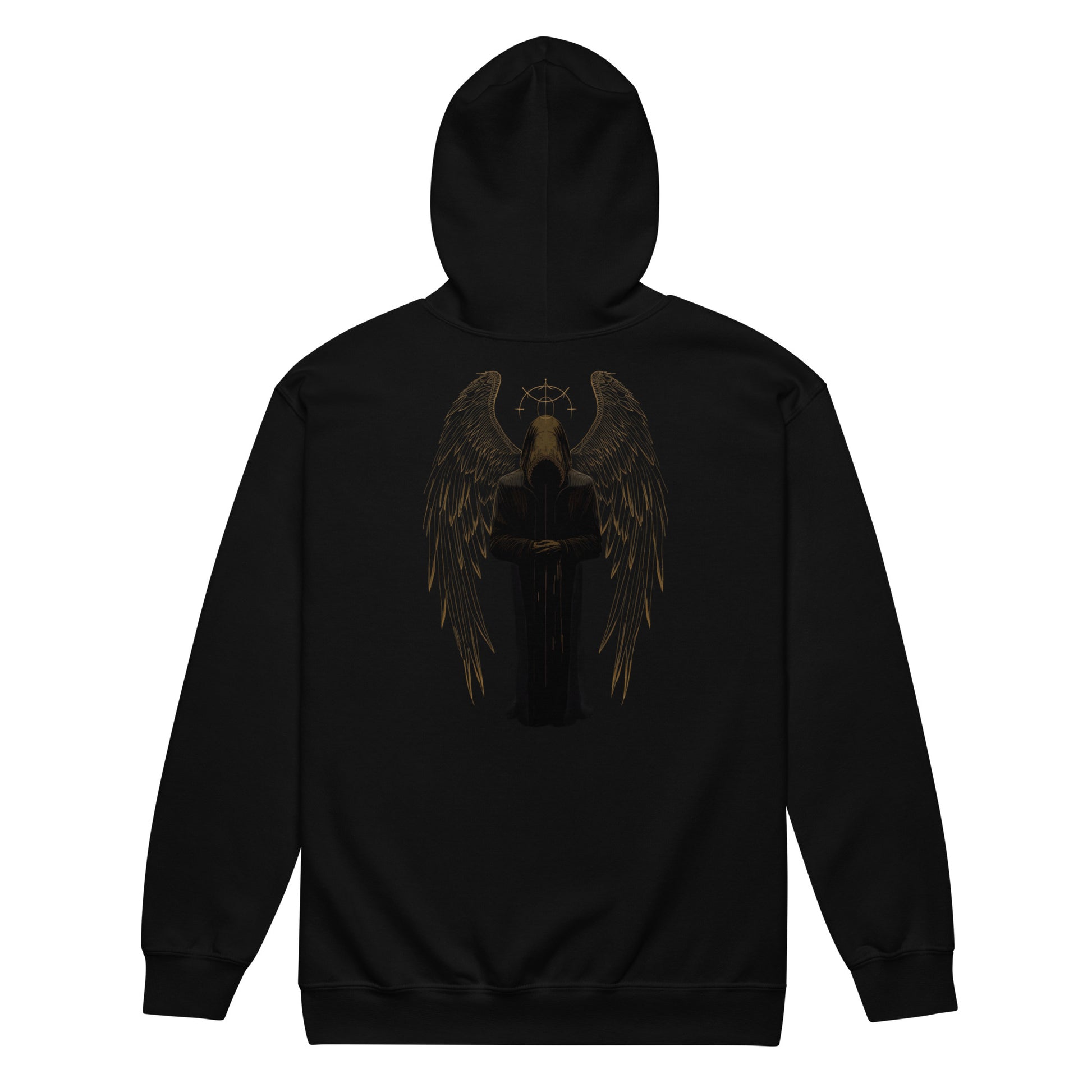 SOL Unisex Heavy Blend Zip Hoodie in Black — back view
