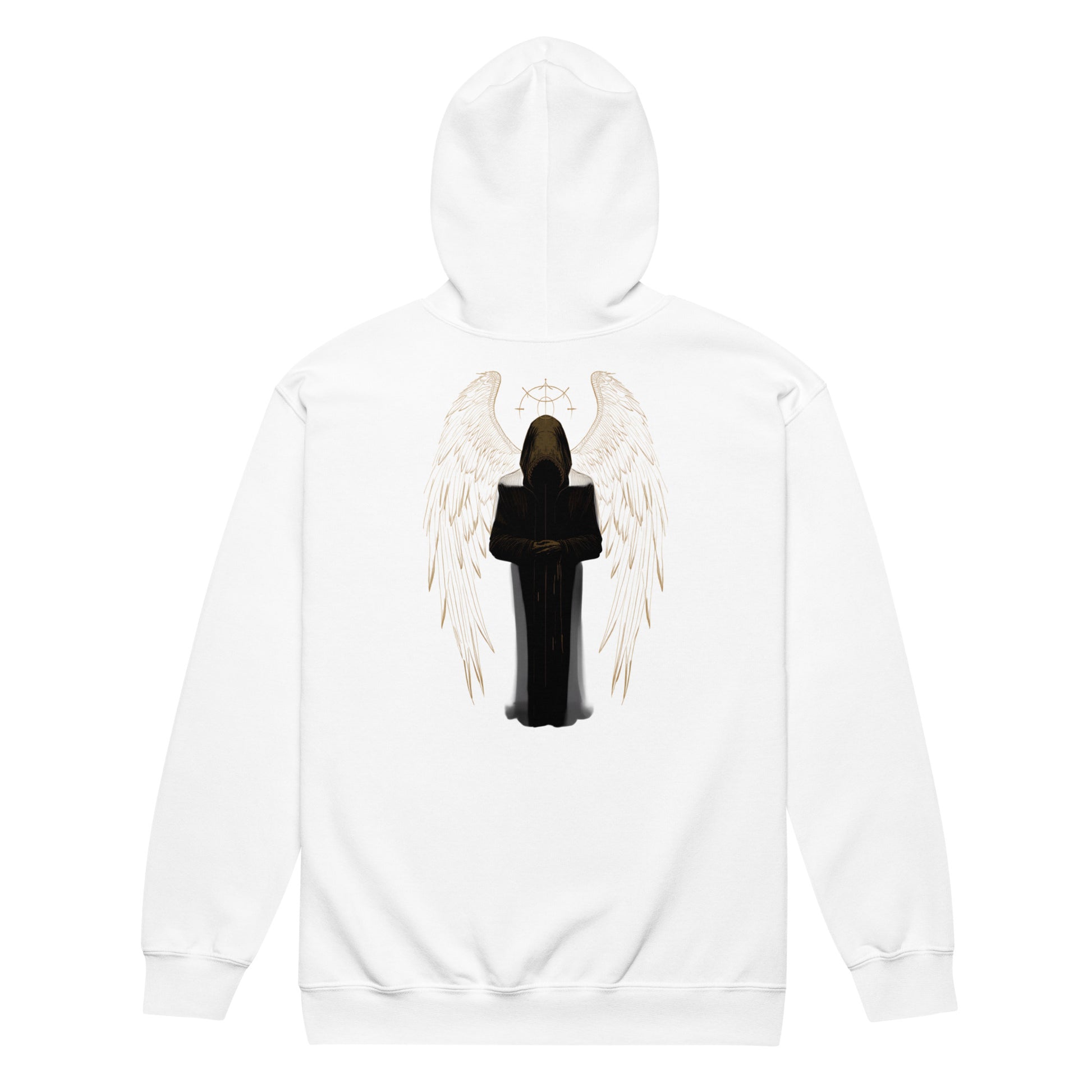 SOL Unisex Heavy Blend Zip Hoodie in White — back view