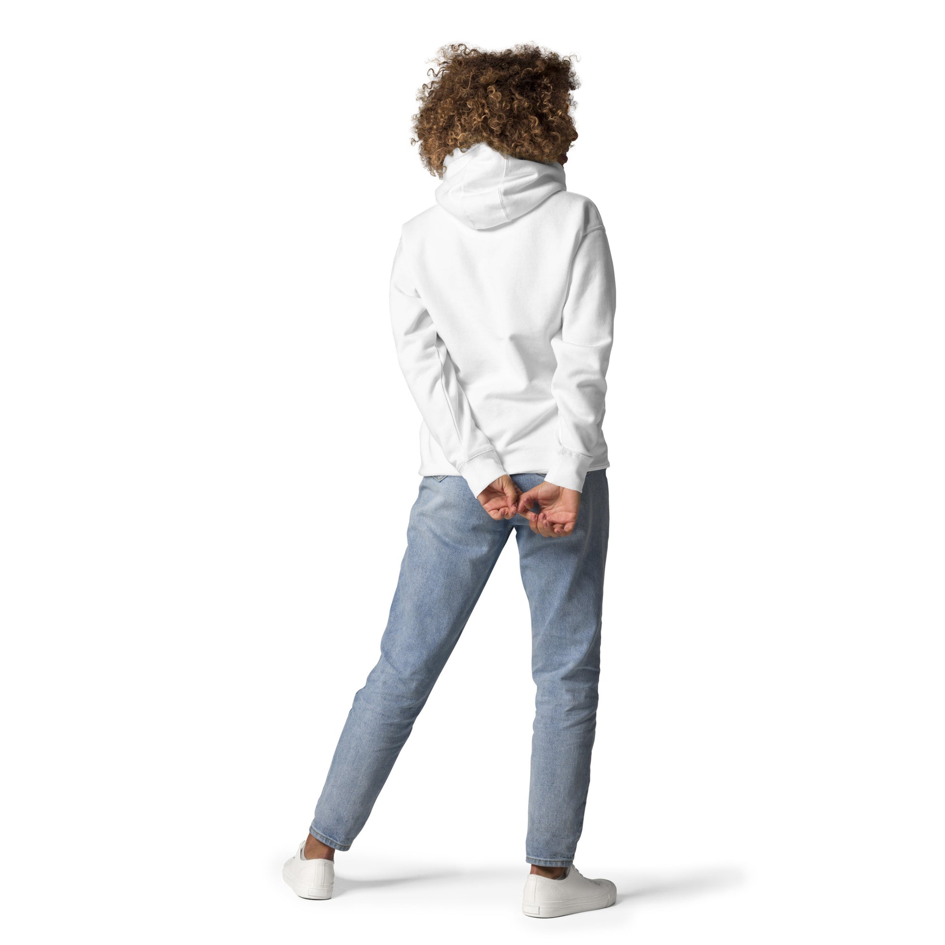 SOL Unisex Hoodie in White — back detail