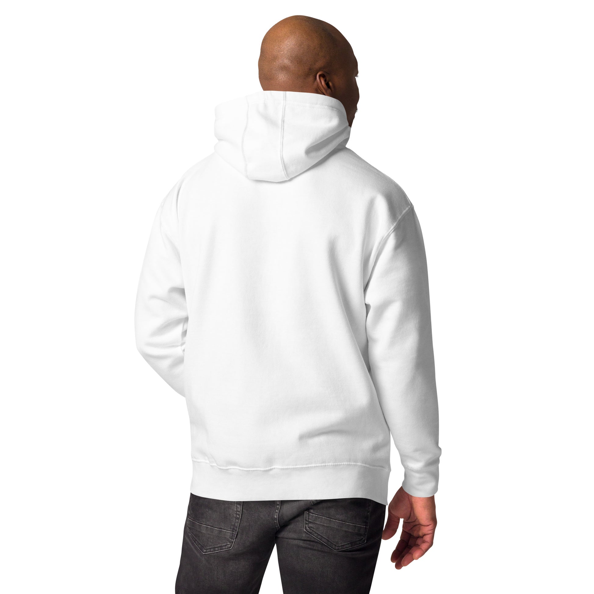SOL Unisex Hoodie in White — back detail